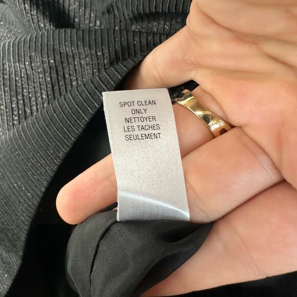 Badgley Mischka Mark & James Dress Strapless Mini Stud Bead Strapless Black Gold - Picture 7 of 13